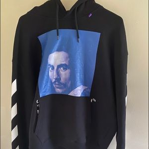 OFF-WHITE C/O VIRGIL ABLOH  BLACK DIAGONAL HOODIE